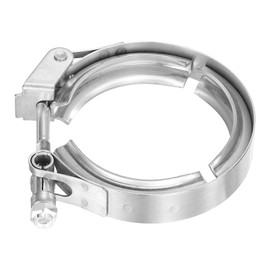 sourcing map 2.5" Quick Release V Band Clamp 304 Stainless Steel for Exhaust Systems Downpipe Exchange Exhaust Accessories, Adjustment Range 63mm / 2.48inch