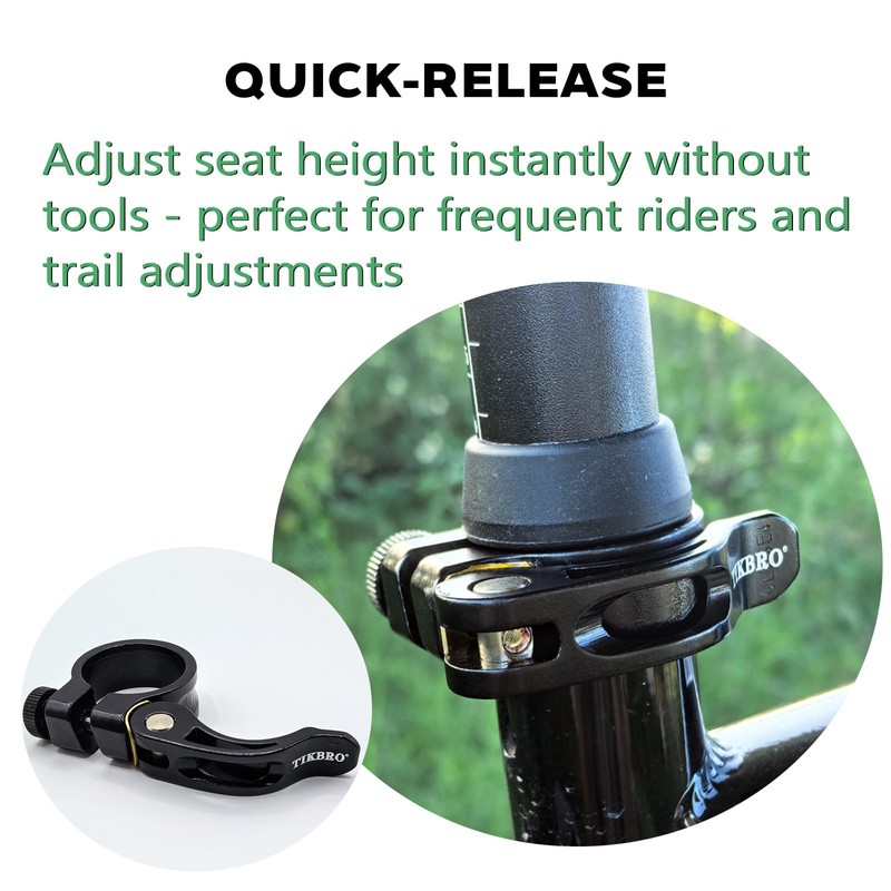 TIKBRO Bike Seat Clamp Quick Release or Screw Lock Styles