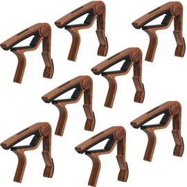 Capo 8Pack Guitar Capo with Pick Holder for Acoustic and Electric Guitar, Ukelele, Bass, Banjo RoseWood