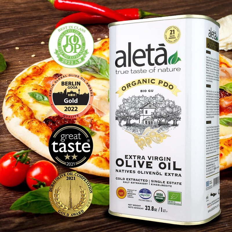 Aleta, Organic & PDO Extra Virgin Olive Oil, Certified Single