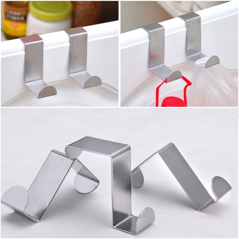 LIDOUK Over The Door Hooks Stainless Steel Over Cupboard and