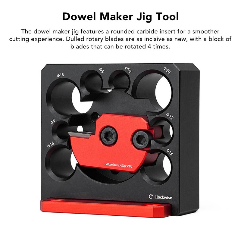 Flexmam 6-Piece Dowel Maker Jig Kit, Metric 8 mm to