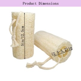 haikuluo Natural Loofah Exfoliating Body Scrubber,Bath Shower Loofah Sponge for Women and Men,Made with Biodegradable Shower loofa Sponge,for Body That Gets You Clean(3 PC)