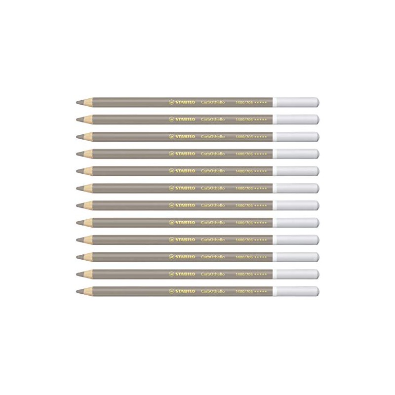 STABILO 1400/706"Carb0thello Chalk-Pastel" Colouring Pencil - Warm Grey 4 (Pack