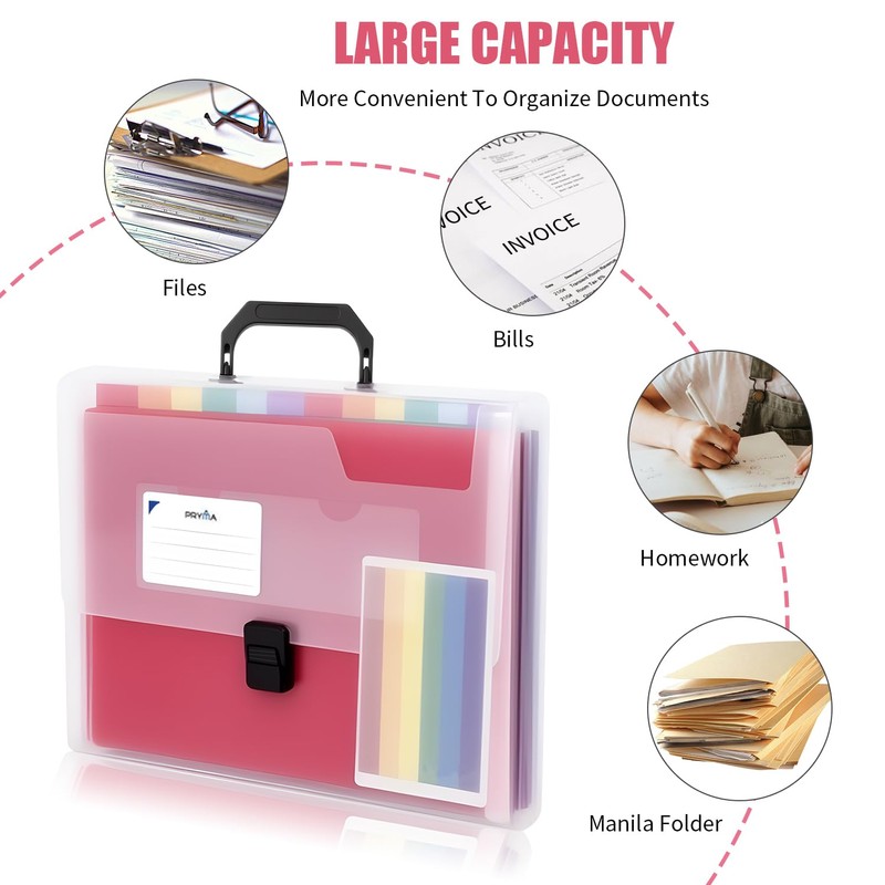 Expanding File A4, Document Folder with 12 Compartments, A4 Folder