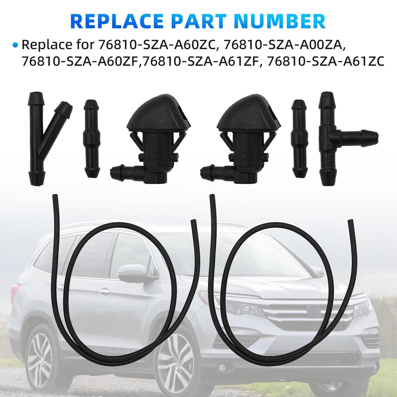 Pack of 2 Wiper Washer Nozzles Compatible with Honda Pilot