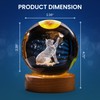 3D Laser Engraved Cat Crystal Ball – K9 Optical Crystal
