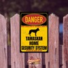 Tamaskan Danger Security System Door Sign Dog Sign Warning Sign