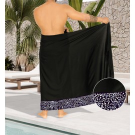HAPPY BAY Men's Beachwear Pareo Wrap Summer Sarong One Size Imperial Geometric