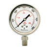 2-1/2" All Stainless Steel Oil Filled Pressure Gauge - 1/4"