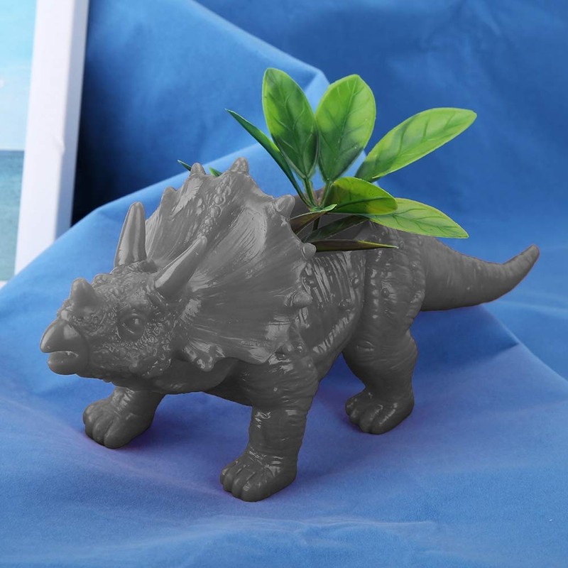 Simlug Animal Flower Pot, Triceratops Shaped Cactus Succulent Planter Pot