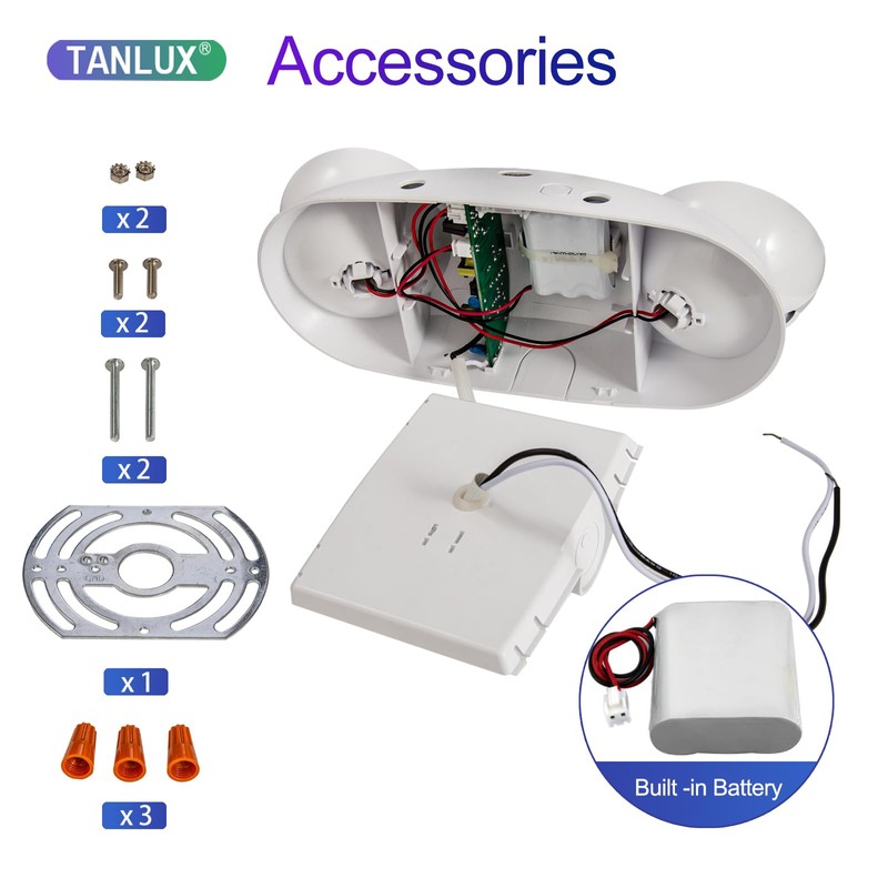 TANLUX LED Emergency Lights with Battery Backup, Commercial Emergency Light