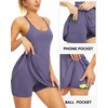 PERSIT Women Tennis Dress Athletic Wrokout Dress Golf with Built