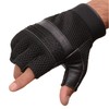 Milwaukee Leather Men's Leather/Mesh Finger less Gloves with Gel Palm