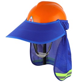 SALUDABLE Helmet Sun Shade For Mounting Sun Shade Heat Resistant Safety Hat Sun Visor (Blue)