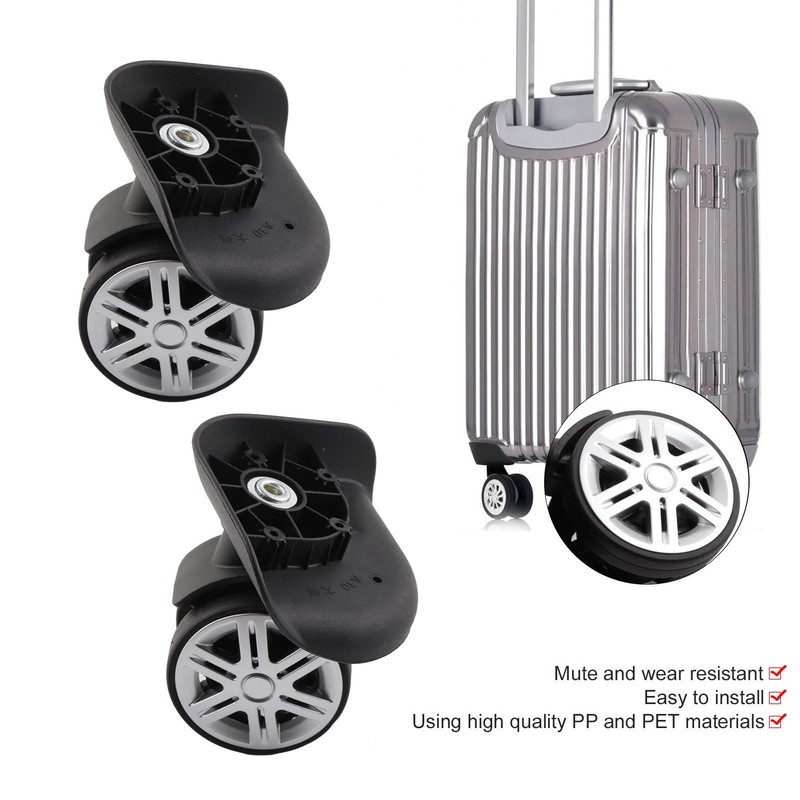 A65 Luggage Wheels, 2 Pcs Mute Swivel Suitcase Luggage Caster