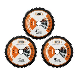 HSS Circular Saw Blade - BGTEC 3pcs 3"/75mm 72T 10mm Bore Cutting Discs for Wood, Copper, Aluminum, Plastic and Soft Metal