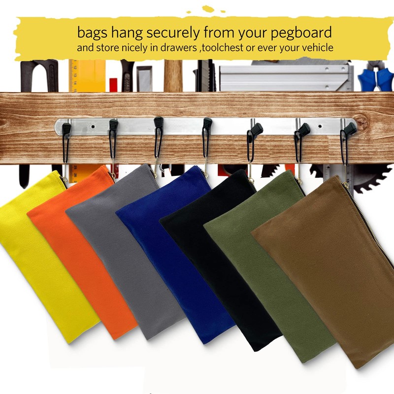TENGYES Heavy Duty Canvas Tool Bag Organizer – 7 Pack