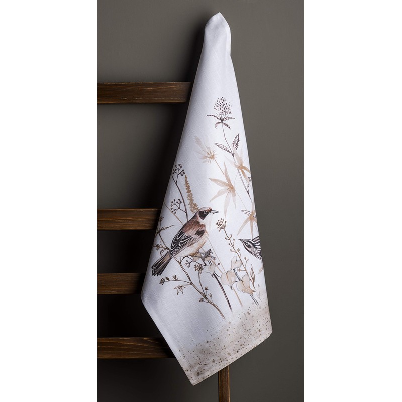 Maison d' Hermine Meadow Florals Brown 100% Cotton Set of