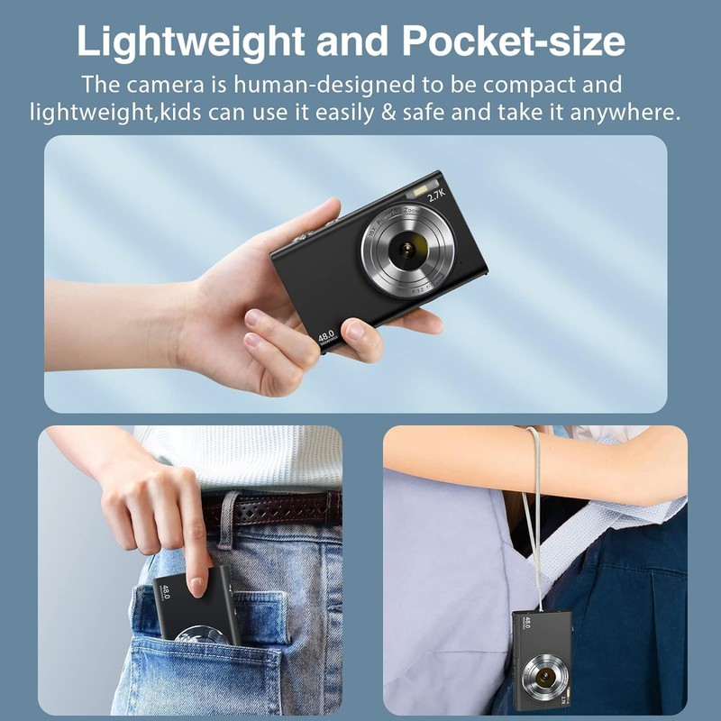 Digital Camera, 1520P Autofocus Compact Camera 48MP Digital Cameras Portable