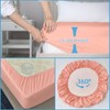 mafudoxi Waterproof Mattress Protector 180 x 200 cm Fitted Sheet,