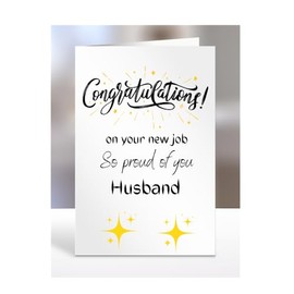 Congratulations on your new job card for Husband, Gifts for Men or Women, Presents for Christmas, Greetings Card, Him, Her, Female, Male,A5-109_116