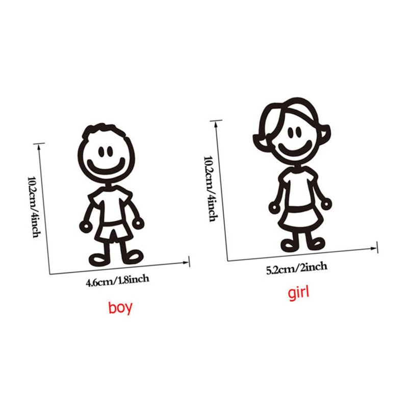 iplusmile 30pcs Reflective Car Stickers Funny Family Members Decals for