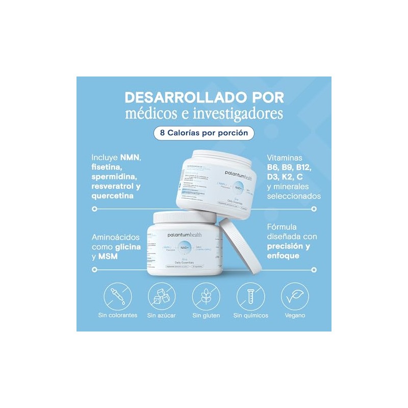 Nad Nmn 500mg Resveratrol Fisetina Spermidina Quercetina Nutrientes Esenciales Suplemento