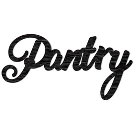 CREATCABIN Pantry Word Cutout Sign Laser Cut Wood Letter Sign Wall Decor Unfinished Wooden Signs Wall Art Basswood Hanging Sculpture Decor for Crafts DIY Farmhouse Kitchen Black 11.8x5.9Inch