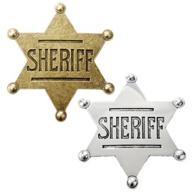 PMTFUMY 2-Piece Sheriff Badge Set,cowgirl accessories,sheriff badge adult,cowboy badge,Unique Cowgirl Accessories for Adults and Kids – Easy to Carry