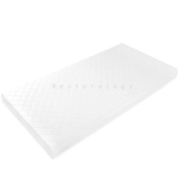 Restorology Bedside Crib Mattress - Breathable Extra Thick Super Soft Baby Anti Allergy Waterproof With Removable Washable Cover Made In UK (84 x 38 x 5 cm)