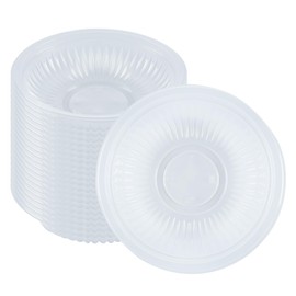 Restaurantware-RW Bse 34 Ounce Round Salad Bowls, 50 Disposable Serving Bowls - Microwavable, Suitable For Hot And Cold Food, Clear Plastic Party Bowls, For Candies, Chips, Popcorn, And More