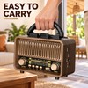 Retro Portable AM/FM/SW Radio with Bluetooth, AUX, TF Card, USB-C