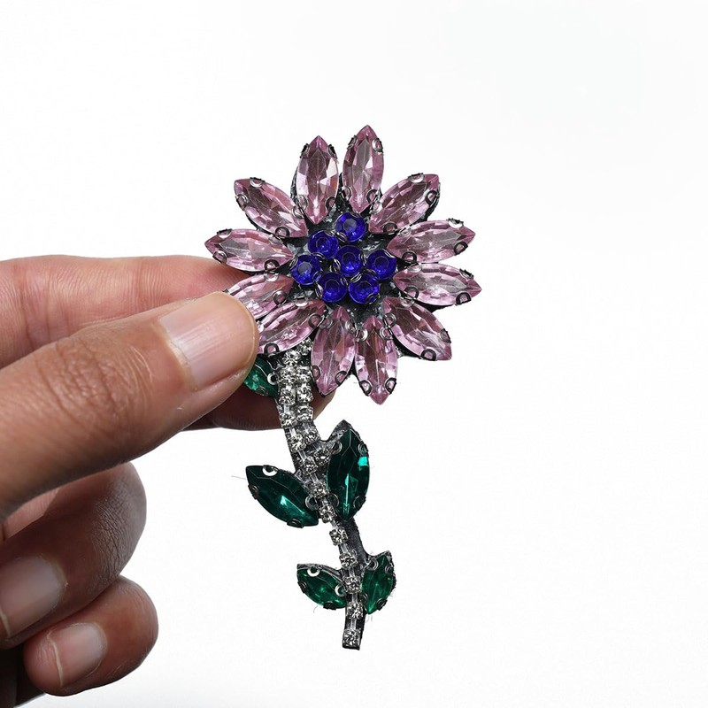 1 x Flower Handmade Beading Adhesive Back Clothes Hat Shoes