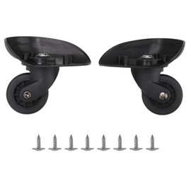 SHANOER 1 Pair Replacment Black Luggage Swivel Repair Suitcase Parts Casters Wheels 52mm Heavy Duty with Screws