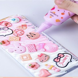 BEIJITA Whipped Cream Glue Kit - Decoden Cream Set with 10 Colors (15ml Each), Perfect for Crafting and Decorating,Ideal for DIY Crafts and Decorations