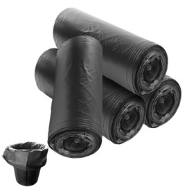 GBKDQQ Toilettenbeutel Schwarz, 100 Stück 15L Biologisch Abbaubare Toilettenbeutel, wasserdichte Campingtoilette Beutel, Extra Dick Bio Müllbeutel für Campen, Wandern, Reisen, Mobile Toiletten