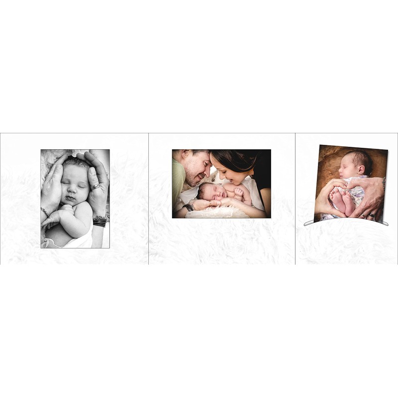 Leporello 3-Piece Portrait Folder for 13 x 18 Photos &