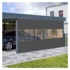 AGLZWY Outdoor Curtains - Custom Size Gazebos Balcony Curtains Clear Pergola Side Panels, with Anti-Rust Buttonhole, Resist Strong Wind/Cold Air (Color : A, Size : 6.56x7.22ft/2x2.2m)
