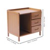 ILWorkTLs Bamboo Nightstand with 3 Drawers and 1 Open Shelf,End