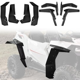 SAUTVS Front & Rear Fender Flares and XXL Mud Flaps Kit for Polaris RZR 900 14-23, Extended Mud Flaps and Fender Flares for Polaris RZR 900 Trail/RZR Trail S 900 1000 2014-2023 Accessories (8PCS)