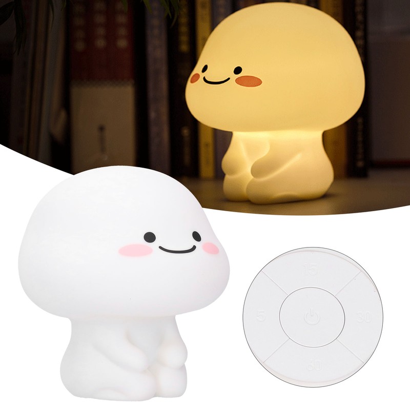 Silicone Night Light USB Charging Touch Sensing Timing Bedside Lamp