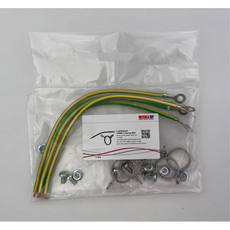 Wiska 10111816 E-SPRING20 Earthing Solutions Earth Spring, M20, Pack of