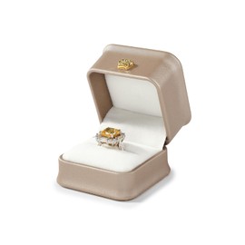 Papten Leather Ring Gift Box Wedding Ring Boxes Jewelry Gift Box Small Ring Case for Birthday, Proposal, Engagement,Wedding, Valentine's Day