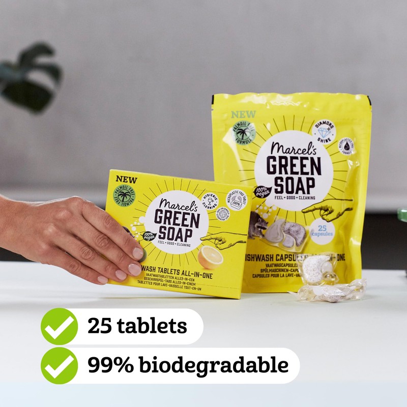 Marcel's Green Soap Dishwash Tablets - Grapefruit & Lime -