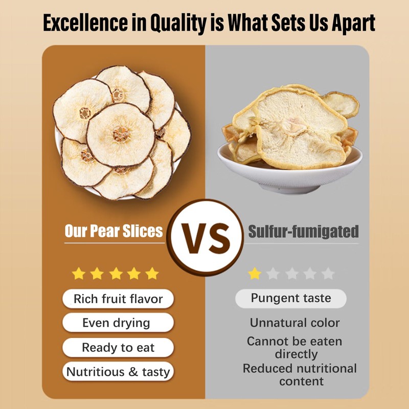 Hee Creek Dehydrated Pear Slices Bulk 300g/10.58oz Cocktails Dried Pear