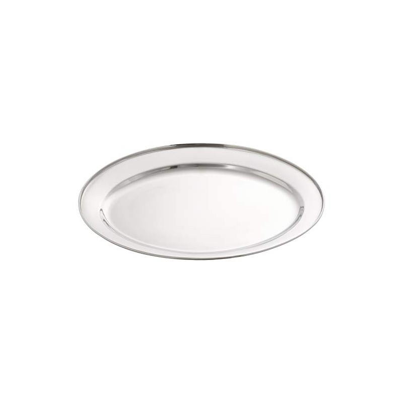 Genware NEV-1365 Oval Flat, Stainless Steel, 12"