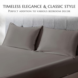 THXSILK 100% Silk Pillowcase for Hair and Skin, Soft Smooth Cooling Pillow Cover with Hidden Zipper, Both Sides Pure Silk, Gift for Women Men 1 pc(26" x 26", Charcoal)