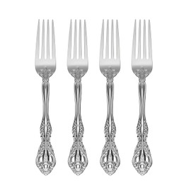 Oneida Michelangelo Fine Flatware Dinner Fork, Set of 4 , 18/10 Stainless Steel, Silverware Set, Dishwasher Safe