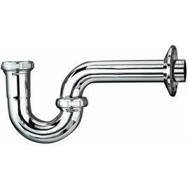 PLUMB PAK 301K 1-1/4" x 1-1/4" P-Trap - 17 Gauge - Less Clean Out - Chrome Plated